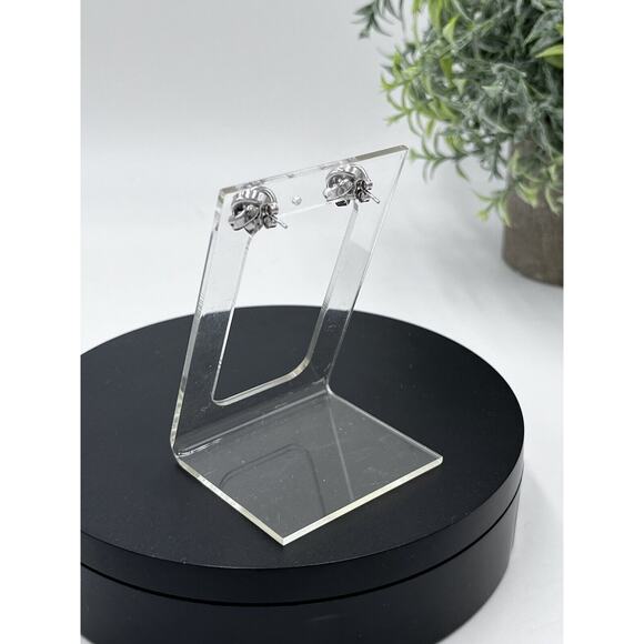 Sterling Silver Dainty Love Knot Post Stud Earring 925 Backs - Picture 6 of 15